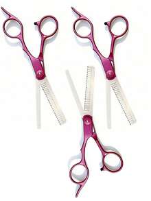2pcs/1pc Professional Hair Scissors And Trimmer Set - Stainless Steel Black Gold Hair Scissors Set With Styling Comb, Ergonomic Design Salon Grade Home Haircutting Tools, Perfect Gift For Hairstylists - Multicolor - View 13