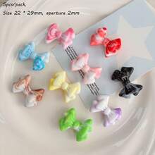 Acrylic Dual Color Gradient Layered Music Bow DIY Mobile Phone Chain Bracelet Hair Clip Hair Accessory Material Loose Bead Jewelry - Multicolor - View 14