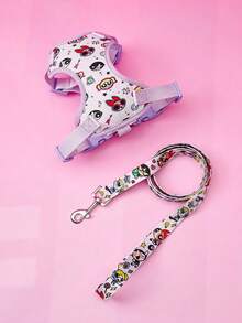 THE POWERPUFF GIRLS X PETSIN Cartoon Pattern Pet Harness For Everyday Wear - Mauve Purple - View 5