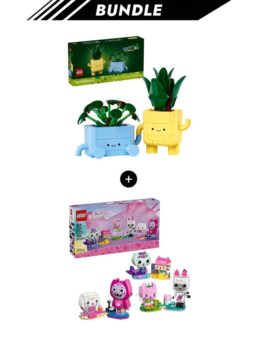 LEGO [Bundle]Happy Plants 9Years+ 10349 + Gabby's Brick-Built Cat Friends Kids 6Years+ 11215 - Multicolor - View 1