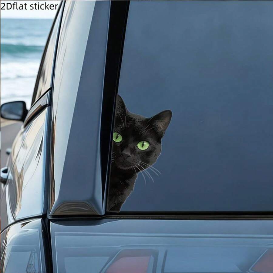 The Eye-Catching And Fun Car Stickers For The Black Cat Are Suitable For Laptops, Cars, Motorcycles, Covering Scratches-An Ideal Gift For Various Occasions