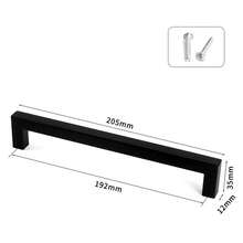 1pc Silver Stainless Steel Cabinet Handle Square Furniture Hardware Kitchen Cabinet Wardrobe Door Drawer Pull - Multicolor - View 9