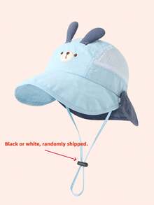 1 pieza Sombrero de cubo con diseño de animal, dinosaurio, conejo, oso, sombrero de sol protector para bebé, sombrero de sol de malla transpirable para niños, adecuado para primavera, verano, otoño - Multicolor - Ver 13
