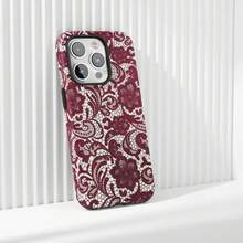 Advanced Striped Polka Dot Art Painting Pattern 2-In-1 Double-Layer Protective Glossy Film Phone Case Suitable For Apple 11, 12, 13, 14, 15, 16, 17 Series And  S21, S22, S23, S24, S25, S26 Series - Grey - View 2