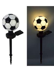 1pc Outdoor Solar Garden Decorative Light, Football Decorative Ground Stake LED Light, Christmas Halloween Football Ground Stake Landscape Light - Multicolor - View 5