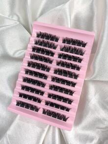 Hinarin 100片人造睫毛簇 8-16mm 細款單根睫毛 自然妝感 D捲度 蓬鬆 DIY 接睫毛用 假睫毛簇 單根假睫毛 - D - 查看 6