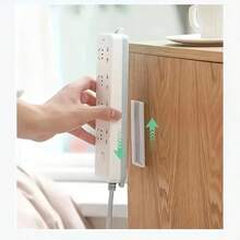 Wall‑Mounted Power Strip Hook‑Hanging Socket Holder‑Space‑Saving Storage Bracket‑Suitable For Kitchen, Bedroom, Bathroom, Office, Desk, Entryway And Home‑Ideal Home Organizer - A - View 9