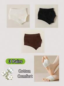 1/3/4 Pairs Bikini Cotton Split Toe Socks, Summer Thin Half-Palm Invisible Two-Toe Socks, Matching Flip-Flops - Multicolor - View 22