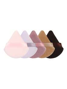 Triangle-Shaped Velvet Powder Puff 5/10/20/30/50/100pcs,Made Of Super-Soft Velvet, Designed For Contouring, Eye, And Corner, Suitable For All Skin Types. - Multicolor - View 7