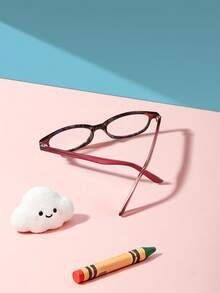 1pc 9-14 Years Old Children Gradient Pink Transparent PC Frame Zero Degree Plano Glasses, Cute Casual Solid Color Glasses, Suitable For School And Daily Wear, All Season Applicable, Includes Glasses Case - Multicolor - View 10