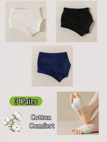 1/3/4 Pairs Bikini Cotton Split Toe Socks, Summer Thin Half-Palm Invisible Two-Toe Socks, Matching Flip-Flops - Multicolor - View 34