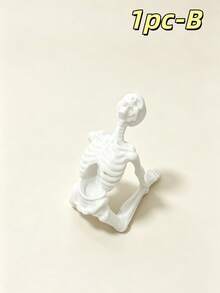 1/3pcs Vintage Funny Skeleton Figurine Succulent Planter, Halloween Multiple Yoga Pose Bone Sculpture Flower Pot, Niche Art Desktop Decor, Suitable For Air Plant Micro Landscape Decoration Container - Yoga Skeleton - View 13