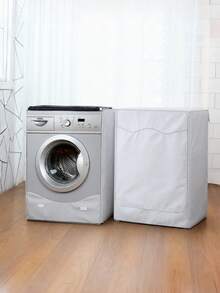 1 Pc Drum Washing Machine And Dryer Waterproof, Sunproof, Dustproof Protective Cover. Oxford Fabric Material, Equipped With Tied Rope For Adjustable Size, Suitable For Most Front-Loading Washing Machines(Details Are Dispatched Randomly.) - Multicolor - View 13