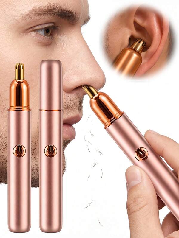Electric Nose Hair Trimmer - Ear And Nose Hair Trimmer, USB Rechargeable, 100mAh Lithium-Ion Battery. Unisex Nose Hair Trimmer With Ear Hair Trimming Function. Compact Hygienic Travel Design - Perfect Holiday Gift.