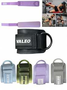 1pc,VALEO Fitness Ankle Straps For Cable Machine, Adjustable D-Ring Ankle Cuffs With Soft Padding, Leg Exercise Ankle Wrist Support For Glute Kickbacks, Hip Abductors, Gym Workout Leg Training For Women & Men - Multicolor - View 6