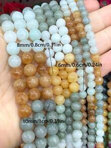 Natural Tricolor Jadeite Spacer Beads 4/6/8/10mm High Quality Jewelry Making Diy Craft Supplies Accessories For Bracelet Necklace Pendant Decoration - Multicolor - View 6