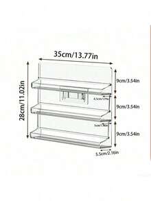 1PC Transparent PET Material Multi-Layer Large Capacity Wall-Mounted Nail Polish Display Rack, Sturdy And Durable, For Nail Salon And Beauty Studio, Organized Display For Easy Color Selection And Enhanced Tidiness - Multicolor - View 2