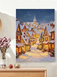 1 Set Pintura por Números Navideña, Adecuada para Principiantes, Kit para Adultos Principiantes con Patrón, Regalo de Cumpleaños, Regalo Navideño - A - Ver 2