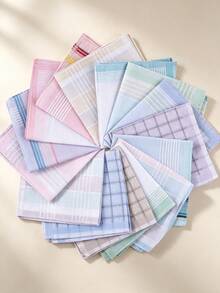 3pcs 28cm Satin-Like Soft Small Square Handkerchiefs, Absorbent Sweat Towels, Gift Handkerchiefs - Multicolor - View 8
