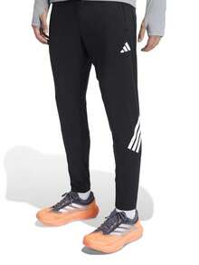 Adidas 男子百搭健身舒適運動跑步訓練休閒長褲 - 黑色 - 查看 9