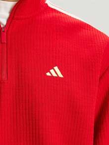 Adidas Men's NYR 3S HZ SWT Knit Pullover Sweatshirt KW4757 - Red - View 4