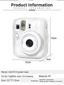 Mini 12/13 Funda Protectora Transparente, Equipo de Exterior de Moda, Resistente a Arañazos y a Golpes, con Función de Almacenamiento de Fotos - Ver 6