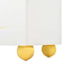 White Sideboard With Gold Accents – Dining Room Storage Cabinet - White - View 3
