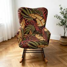1pc Elastic Full Cover Rocking Chair Slipcover, Printed Rocking Chair Protector, Fabric Sofa Cover For Single Person - Multicolor - View 15
