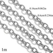 1m 304不鏽鋼嘻哈O型環鏈條項鍊與手鍊DIY珠寶手工配件 - 1鏈條 - 查看 9