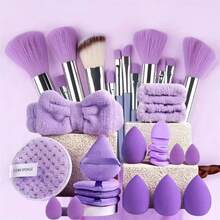 13pcs Professional Makeup Brush Set, Soft Bristle Eyeshadow Foundation Blush Brushes, Suitable For All Skin Care Needs - Ideal Choice For Beginners And Professionals. Perfect Gift For Birthday, Christmas And New Year Celebrations - Multicolor - View 4