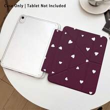 Heart Pattern Painted Effect Tablet Protective Case With Stand, Compatible With Honor 8/9/10/X8/X8A/X9/X8Pro/X9Pro, MatePad SE 11"/MatePad 11"/11.5", MatePad Pro, Apple 10th/11th Gen 2025 (A16), Galaxy Tab A7/A9 And Other Popular Models - Style 12 - View 2