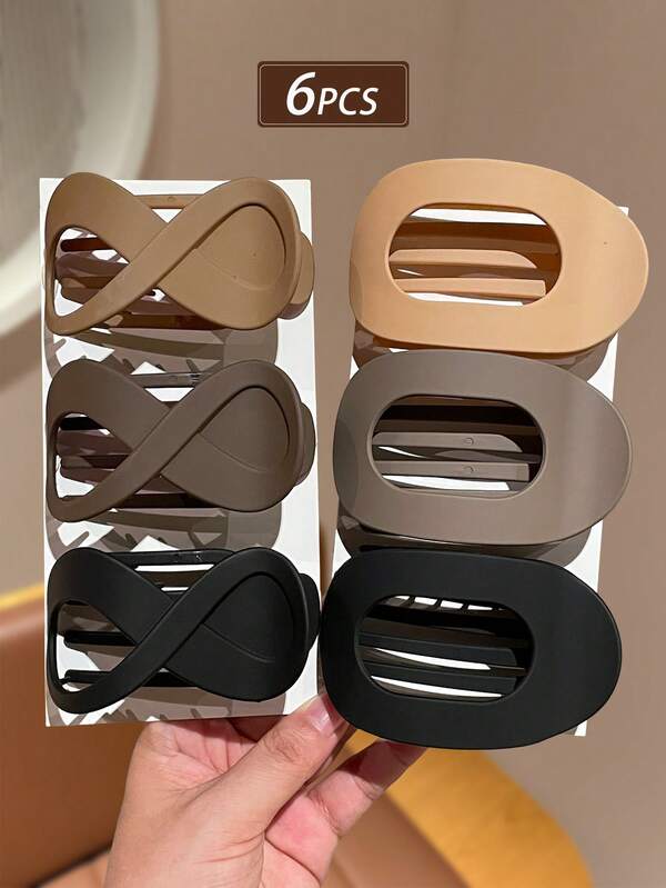 3pcs 3.94inch/10cm Women's Matte Frosted Alligator Hair Clips, Minimalist Cross Hair Clips For Back Of Head Bun Fixing, Gentle Milk Tea Color Daily Versatile Hair Accessories, Gift Recommendation
