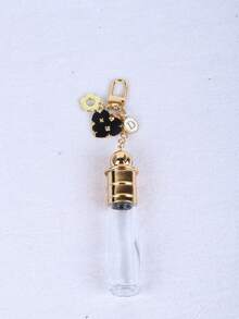 8ml Transparent Glass Bottle Keychain, Heart-Shaped Perfume Bottle, Reusable, Suitable For Bags, Keychains And Other Occasions - View 10