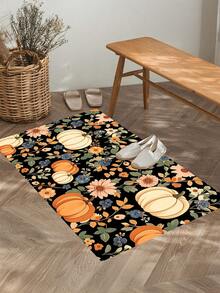1/2pcs Autumn Thanksgiving Multi-Color Pumpkin Pattern Door Mat, Outdoor Welcome Mat, Carpet, Autumn Floor Mat, Thanksgiving Front Door Mat - Multicolor - View 6