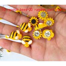 10/20pcs Creative Cartoon Bee Sunflower Large Head Pins, Cork Board Decoration Buttons, Sunflower Flower Head Pins, Felt Wall Buttons - A - View 8