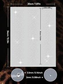 6/12pcs Rhinestone Heat Transfer Stickers, 6pcs/2pcs Iron-On Collar Patches, Suitable For T-Shirts, Dresses, Sweaters, DIY Shiny Clothing Decoration Transfer Stickers, Suitable For DIY Clothing, Jeans, Jacket Decoration - SG-121 - View 6