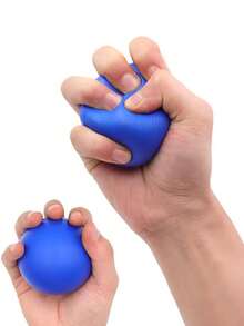1 Buah Bola Genggaman Halus Padat, Alat Genggaman Jari, Bahan PU, Bola Genggaman Pereda Stres - Cocok untuk Latihan Jari, Melegakan Emosi - MultiWarna - View 4