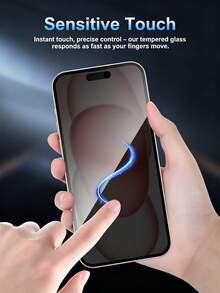 4pcs [2026 New] 9H Tempered Glass Privacy Screen Protector, Compatible With IPhone18/17/16/15/14/13/12/11/X/8/7/6/SE Series (Including Pro/Max/Plus/Mini/Air/16e), True 28° Privacy Anti-Peeping, Shatterproof, High Definition Transparent Anti-Scratch, Bubble-Free Easy Installation - Black - View 5