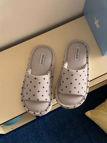 XIXITIAO Star Pattern Soft Sole Slide Slippers, Lightweight Comfy Indoor Home Slippers - Grey - View 9