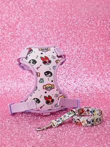 THE POWERPUFF GIRLS X PETSIN Cartoon Pattern Pet Harness For Everyday Wear - Mauve Purple - View 11