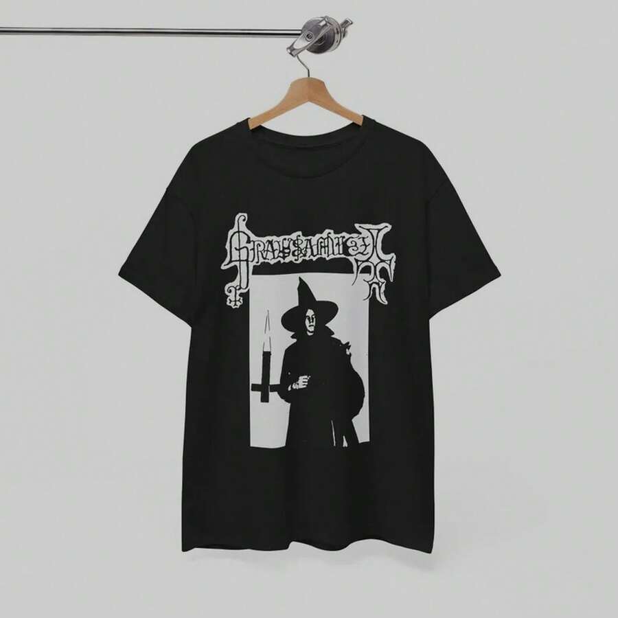 Camiseta de la banda de heavy metal Grausamkeit Witch, color negro crudo - Negro - Ver 1