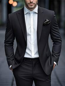 Men Suits - 黑色 - 查看 3