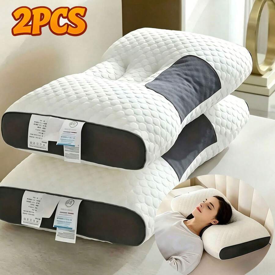 2 Pack Sleeping Pillows For Adult Deep Sleep, Low Position Soft Bed Pillows, Premium Polyester Filling Pillow Inner Set, Ideal For Insomniacs, Washable