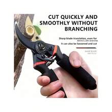 Tesoura de Poda Profissional Lâmina Dourada Anti-ferrugem com Cabo Macio Antiderrapante - GARDEN-PRUNER-GOLD-BLACK - Visão 8