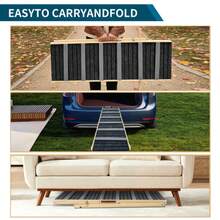 Upgraded Dog Ramp For Couch, Small Dog Ramp For Sofa, 6 Adjustable Height From 14'' To 25", Portable Stable Pet Steps With Non-Slip Pad, Pet Ramps Use For Sofa Couch Stairs - Natural Wood - View 6