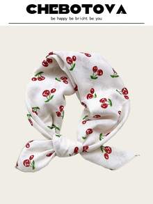 1pc 55X55CM Multicolor Polka Dot & Floral Print Square Scarf Headwrap Hairband Versatile Scarf Suitable For Daily Use - Multicolor - View 10