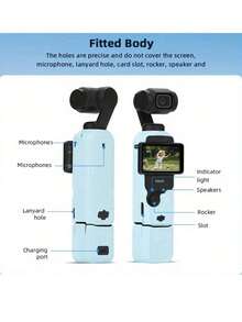 Silicone Protective Case Compatible With DJI Osmo Pocket 3, Gimbal Protective Cover, Lens Protective Film, Anti-Scratch Protective Cover, Anti-Collision Protective Case, Soft Silicone Protection, Dust-Proof Accessories, Camera Shell Accessories - View 3