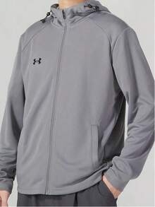 Under Armour Jaket Olahraga Luar Ruangan Pria Baru, Kasual, Nyaman, Tahan Angin, untuk Latihan - Grey - View 1
