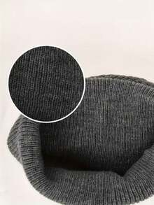 1pc Solid Color Patchwork Beanie, Unisex Elastic Knit Hat, Warm Autumn/Winter Hat, Suitable For Outdoor, Cycling, Sports, Skiing, Designed For Young People, Outdoor Activities, Christmas, Thanksgiving, Retro Party And Streetwear, Perfect Gift For Friends And Birthday Present - Multicolor - View 4