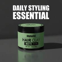 Men's Hair Styling Clay 120g Matte Finish Long-Lasting Hold Non-Sticky No Residue Voluminous Texture Dry & Styled - Mud - View 4
